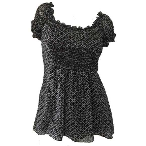 Max Studio Tops - new Max Studio ஐ Print Chiffon Babydoll Top ஐ